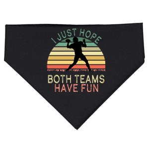 I Just Hope Both Teams Have Fun Football Retro Design USA-Made Doggie Bandana