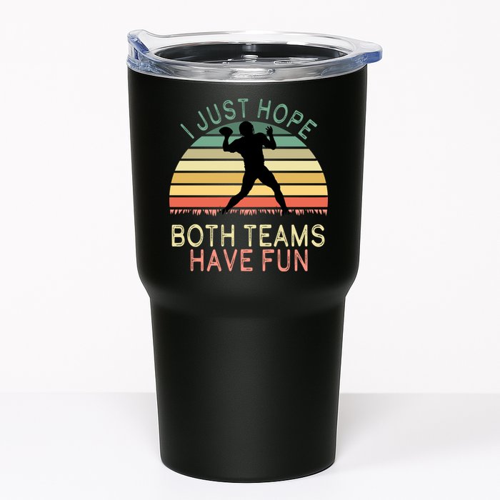 I Just Hope Both Teams Have Fun Football Retro Design Tumbler