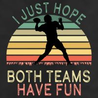 I Just Hope Both Teams Have Fun Football Retro Design Golf Towel