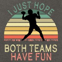 I Just Hope Both Teams Have Fun Football Retro Design Cotton Canvas Backpack
