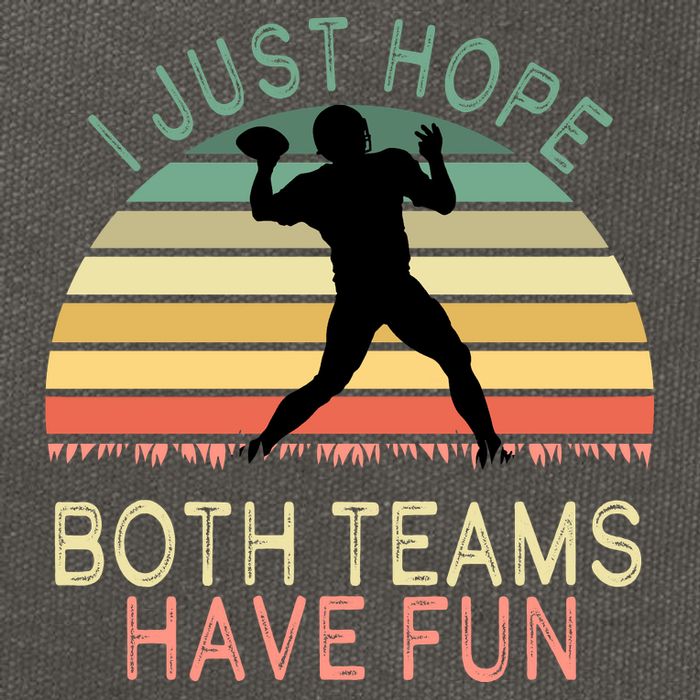 I Just Hope Both Teams Have Fun Football Retro Design Cotton Canvas Backpack