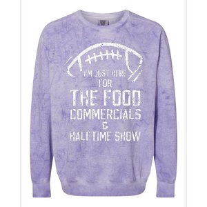 I’m just here for the food commercials and halftime show Colorblast Crewneck Sweatshirt