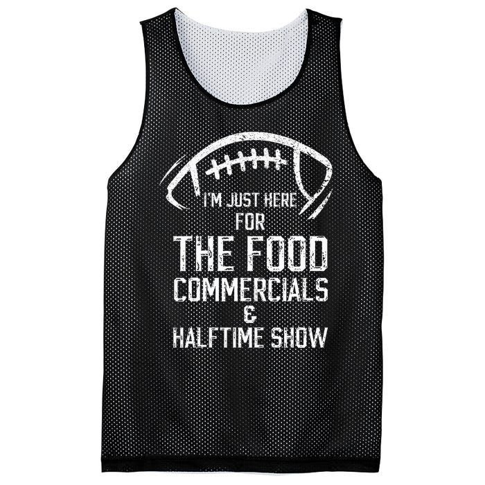 I’m just here for the food commercials and halftime show Mesh Reversible Basketball Jersey Tank