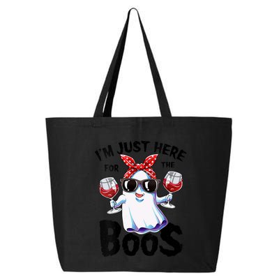 IM Just Here For The Boos Funny Halloween Ghost Cute Women 25L Jumbo Tote