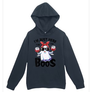 IM Just Here For The Boos Funny Halloween Ghost Cute Women Urban Pullover Hoodie