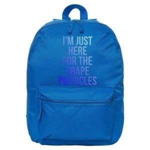 I'm Just Here For The Grape Popsicles Foodies Gift 16 in Basic Backpack