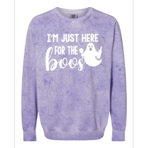 Im Just Here For The Boos Halloween Ing Ghost Cool Gift Colorblast Crewneck Sweatshirt