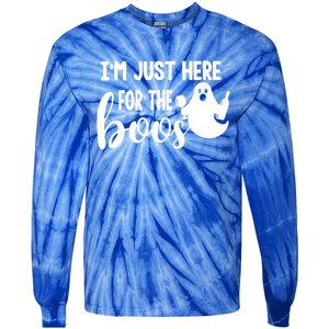 Im Just Here For The Boos Halloween Ing Ghost Cool Gift Tie-Dye Long Sleeve Shirt