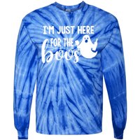 Im Just Here For The Boos Halloween Ing Ghost Cool Gift Tie-Dye Long Sleeve Shirt