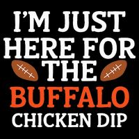 I'm Just Here For The Buffalo Chicken Dip Funny Design Stripe Pom Pom Beanie