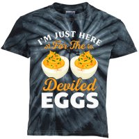 IM Just Here For The Deviled Eggs Kids Tie-Dye T-Shirt