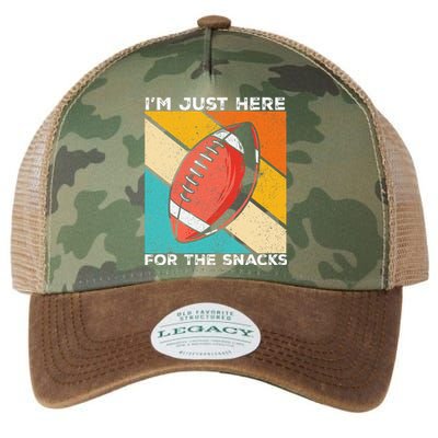 I'm Just Here For The Snacks Funny American Football Sport Legacy Tie Dye Trucker Hat