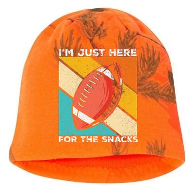 I'm Just Here For The Snacks Funny American Football Sport Kati - Camo Knit Beanie