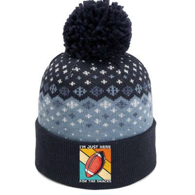 I'm Just Here For The Snacks Funny American Football Sport The Baniff Cuffed Pom Beanie