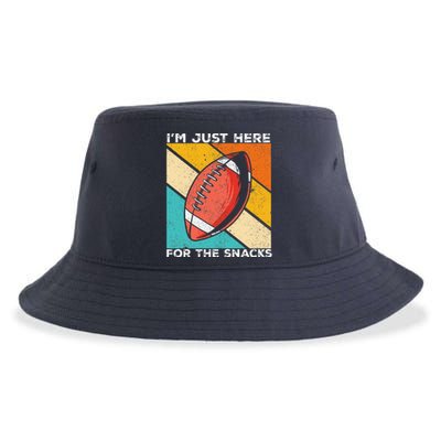 I'm Just Here For The Snacks Funny American Football Sport Sustainable Bucket Hat