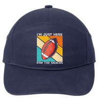 I'm Just Here For The Snacks Funny American Football Sport 7-Panel Snapback Hat