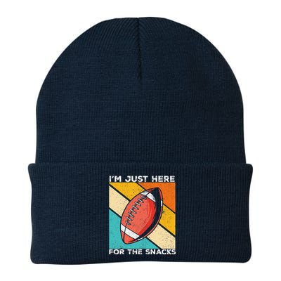 I'm Just Here For The Snacks Funny American Football Sport Knit Cap Winter Beanie