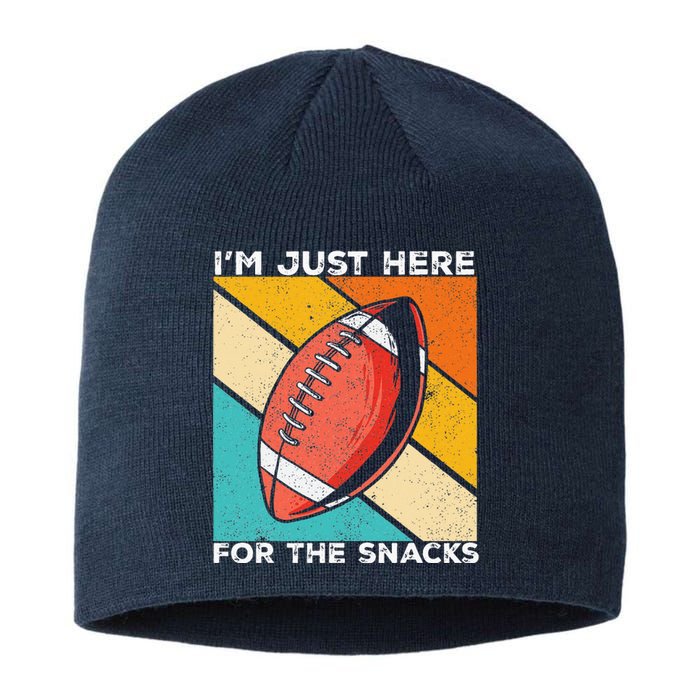 I'm Just Here For The Snacks Funny American Football Sport Sustainable Beanie