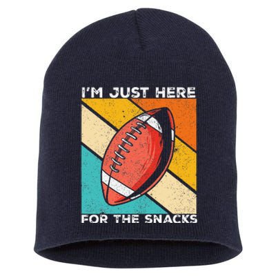 I'm Just Here For The Snacks Funny American Football Sport Short Acrylic Beanie