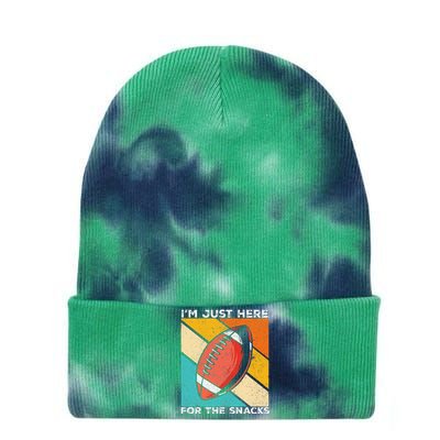 I'm Just Here For The Snacks Funny American Football Sport Tie Dye 12in Knit Beanie