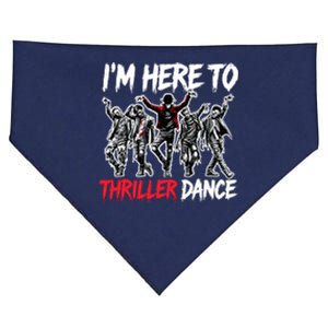 IM Just Here To Thriller Dance Funny Halloween Zombie Party USA-Made Doggie Bandana