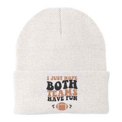 I Just Hope Both Teams Have Fun Funny American Football Knit Cap Winter Beanie