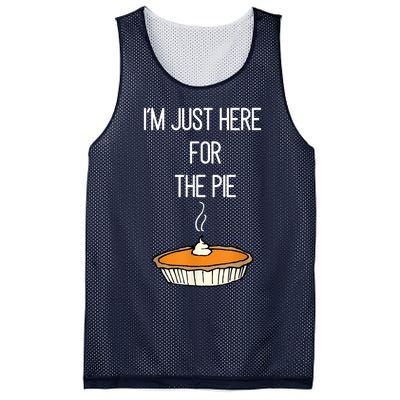 Im Just Here For The Pie Funny Thanksgiving Food Joke Mesh Reversible Basketball Jersey Tank