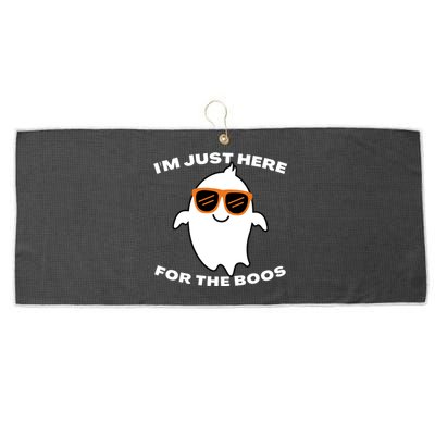 Im Just Here For The Boos Ghost Funny Halloween Large Microfiber Waffle Golf Towel