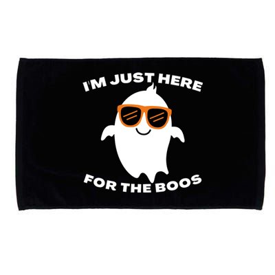 Im Just Here For The Boos Ghost Funny Halloween Microfiber Hand Towel