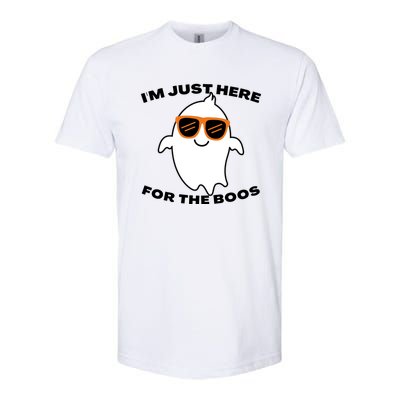 Im Just Here For The Boos Ghost Funny Halloween Softstyle® CVC T-Shirt