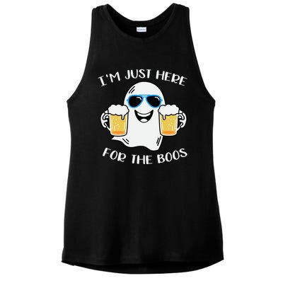 I’M Just Here For The Boos Costume Funny Halloween Meaningful Gift Ladies PosiCharge Tri-Blend Wicking Tank