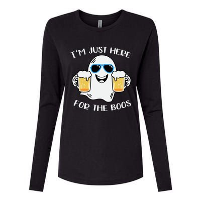 I’M Just Here For The Boos Costume Funny Halloween Meaningful Gift Womens Cotton Relaxed Long Sleeve T-Shirt