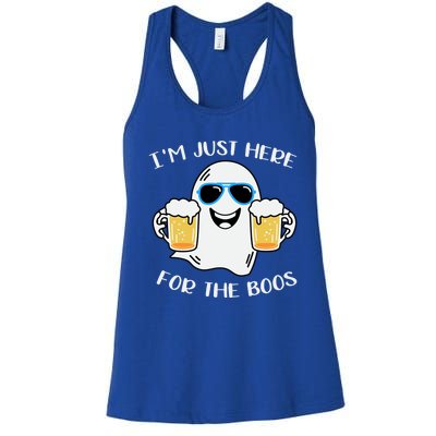 I’M Just Here For The Boos Costume Funny Halloween Meaningful Gift Women's Racerback Tank