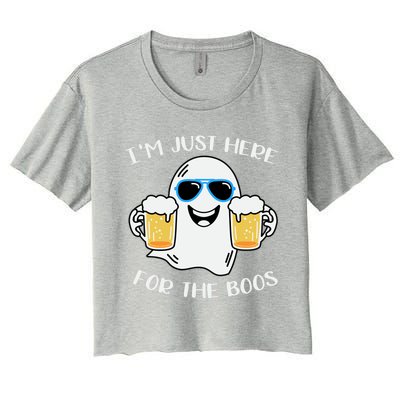 I’M Just Here For The Boos Costume Funny Halloween Meaningful Gift Women's Crop Top Tee