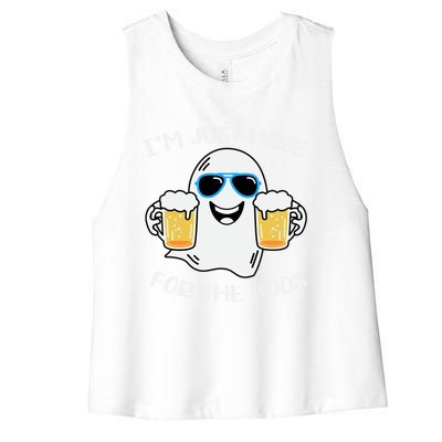 I’M Just Here For The Boos Costume Funny Halloween Meaningful Gift Women's Racerback Cropped Tank