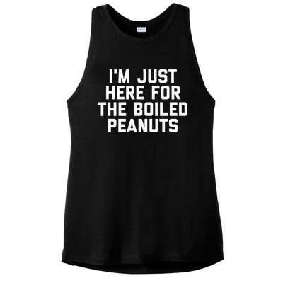 IM Just Here For The Boiled Peanuts Funny Georgia Food Ladies PosiCharge Tri-Blend Wicking Tank