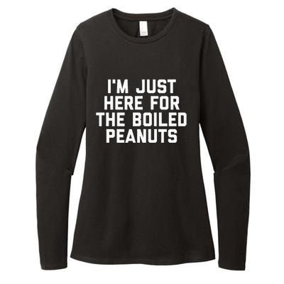 IM Just Here For The Boiled Peanuts Funny Georgia Food Womens CVC Long Sleeve Shirt