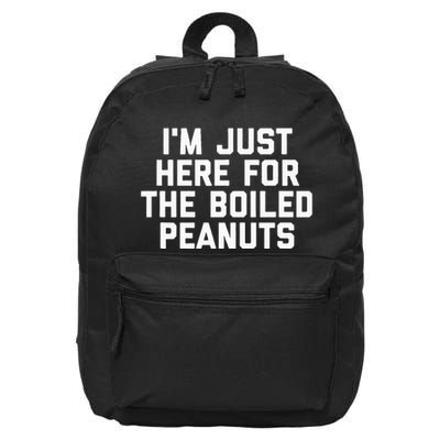 IM Just Here For The Boiled Peanuts Funny Georgia Food 16 in Basic Backpack