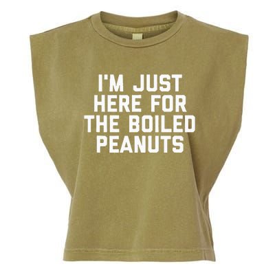 IM Just Here For The Boiled Peanuts Funny Georgia Food Garment-Dyed Women's Muscle Tee