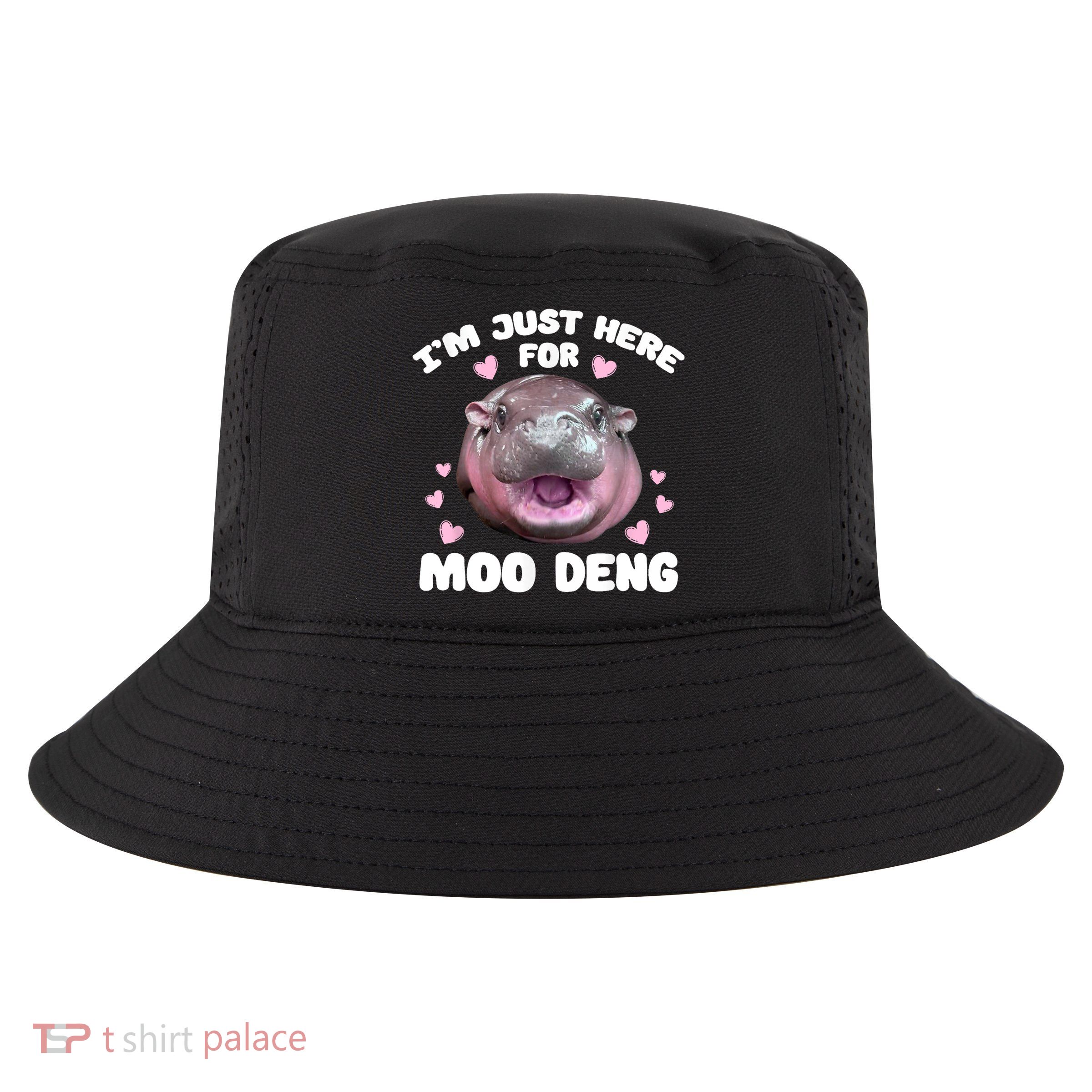 IM Just Here For The Moo Deng Cool Comfort Performance Bucket Hat