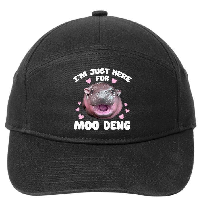IM Just Here For The Moo Deng 7-Panel Snapback Hat