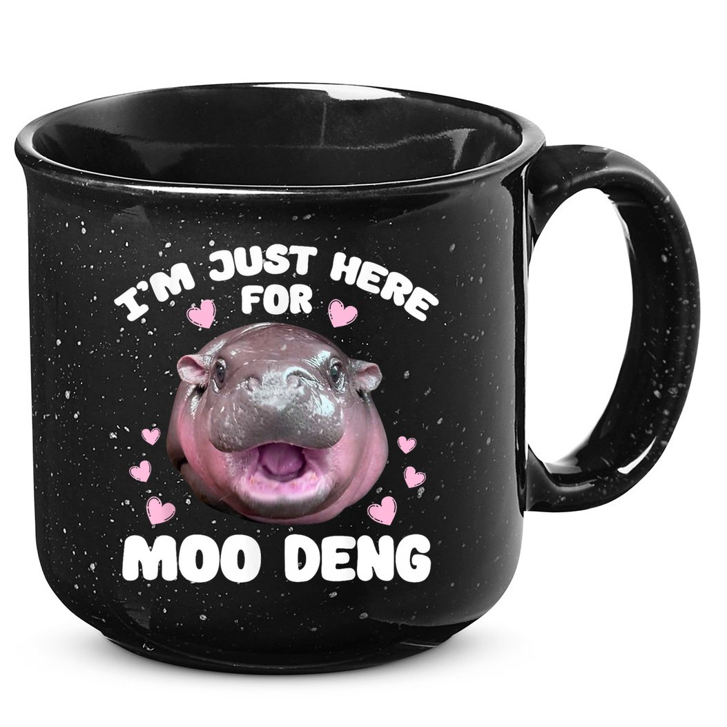 IM Just Here For The Moo Deng 15oz Campfire Ceramic Mug
