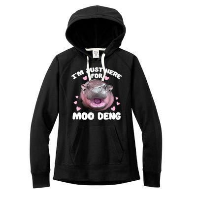 IM Just Here For The Moo Deng Women's Fleece Hoodie