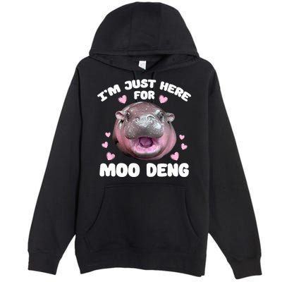 IM Just Here For The Moo Deng Premium Pullover Hoodie