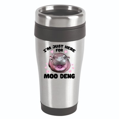 IM Just Here For The Moo Deng 16oz Travel Tumbler