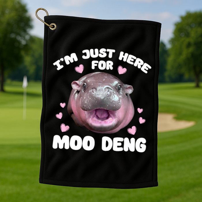 IM Just Here For The Moo Deng Golf Towel