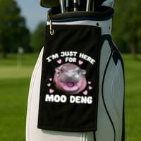 IM Just Here For The Moo Deng Golf Towel