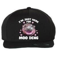 IM Just Here For The Moo Deng Wool Snapback Cap