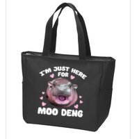 IM Just Here For The Moo Deng Zip Tote Bag