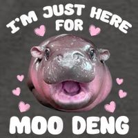 IM Just Here For The Moo Deng Vector Backpack